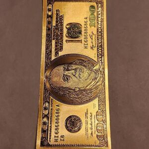 This is a LOT OF THREE 24K gold plated $100...